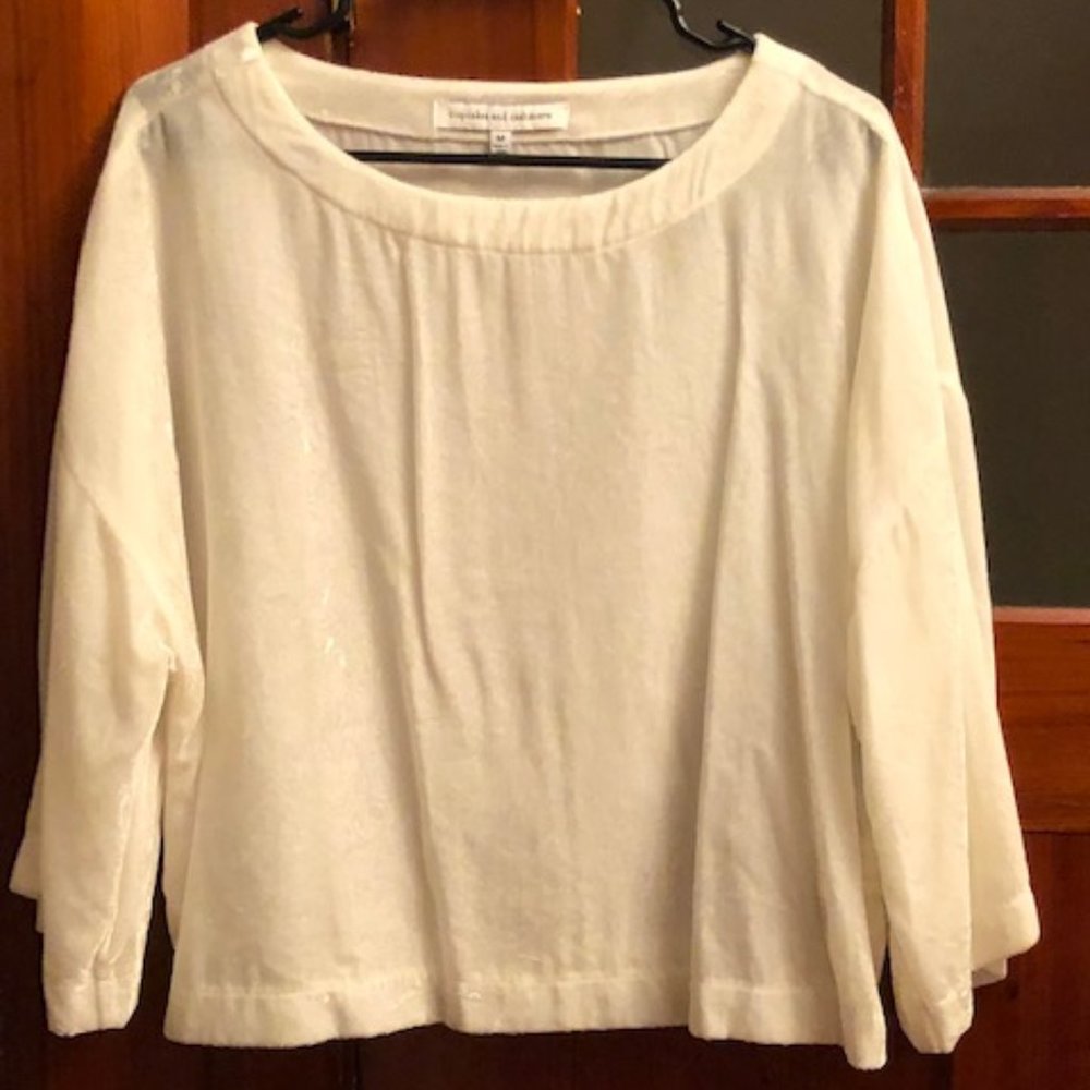 White velour shirt dresses up and down